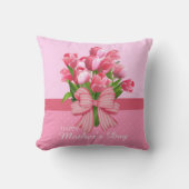 ヴィンテージおもしろいピンクおばあちゃんの定義チューリップ クッション (正面)