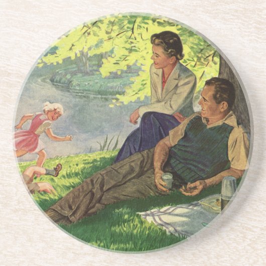 ヴィンテージおもしろいファミリーピクニック コースター (正面)