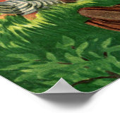 ヴィンテージおもしろいファミリーピクニック ポスター (角)