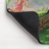 ヴィンテージおもしろいファミリーピクニック マウスパッド (コーナー)