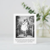 ヴィンテージおもしろいファームガールブーガーストーリー白黒 ポストカード (スタンド正面)