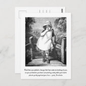 ヴィンテージおもしろいファームガールブーガーストーリー白黒 ポストカード (正面/裏面)