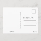 ヴィンテージおもしろいファームガールブーガーストーリー白黒 ポストカード (裏面)