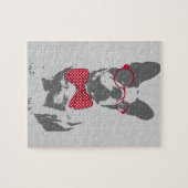 ヴィンテージおもしろいフランスのブルドッグ ジグソーパズル (横)