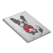 ヴィンテージおもしろいフランスのブルドッグ ノートブック (右側)