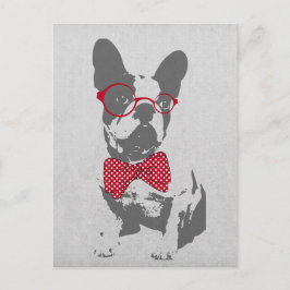 ヴィンテージおもしろいフランスのブルドッグ ポストカード