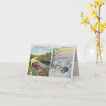 ヴィンテージおもしろいフロリダ折り畳みグリーティングカード