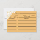 ヴィンテージおもしろいブライダルシャワー応答レシピカード 出欠カード (正面)