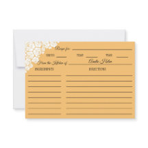 ヴィンテージおもしろいブライダルシャワー応答レシピカード