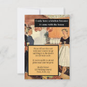 ヴィンテージおもしろいブライダルシャワー応答レシピカード 出欠カード (裏面)