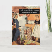 ヴィンテージおもしろいブライダルシャワー/ハウスウォーミングパーティー カード (正面)