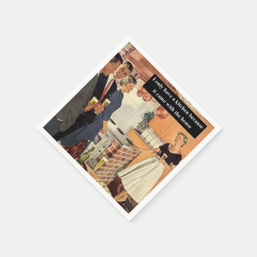 ヴィンテージおもしろいブライダルシャワー/ハウスウォーミングパーティー スタンダードカクテルナプキン (角)