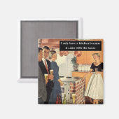 ヴィンテージおもしろいブライダルシャワー/ハウスウォーミングパーティー マグネット (正面/裏面)