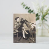 ヴィンテージおもしろいヘアドライヤー ポストカード (スタンド正面)