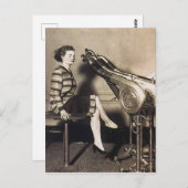 ヴィンテージおもしろいヘアドライヤー ポストカード (正面/裏面)