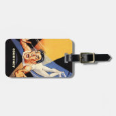 ヴィンテージおもしろいポスタースタイルサーカスAcrobat ラゲッジタグ (正面横)