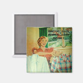 ヴィンテージおもしろいマルティーニhappy主婦マグネット マグネット (正面/裏面)