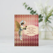 ヴィンテージおもしろいメディケアシニア誕生日 ポストカード (スタンド正面)