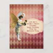 ヴィンテージおもしろいメディケアシニア誕生日 ポストカード (正面)