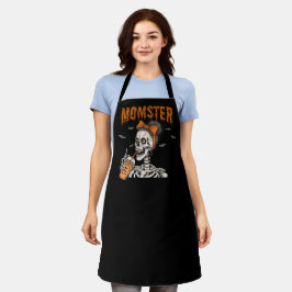 ヴィンテージおもしろいモスタースケルトンハロウィーン エプロン
