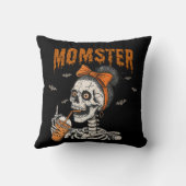 ヴィンテージおもしろいモスタースケルトンハロウィーン クッション (裏面)