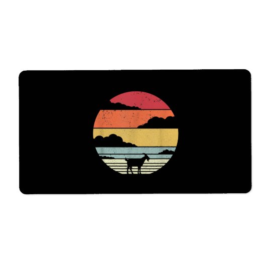 ヴィンテージおもしろいヤギのプレゼント ラベル (正面)