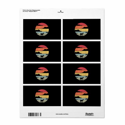 ヴィンテージおもしろいヤギのプレゼント ラベル (フルシート)