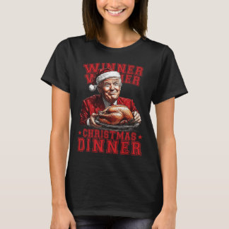 ヴィンテージおもしろいユーモアのあるトランプウィナーウィナーウィーナークリステム Tシャツ