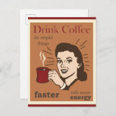 ヴィンテージおもしろいユーモアのあるレトロ ポストカード (正面/裏面)