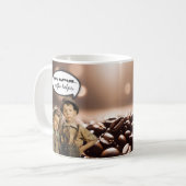 ヴィンテージおもしろいライフがコーヒーマ救済グ コーヒーマグカップ (正面左)