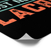 ヴィンテージおもしろいラクロス引用文I不要セラピー ポスター (角)