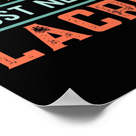 ヴィンテージおもしろいラクロス引用文I不要セラピー ポスター (角)