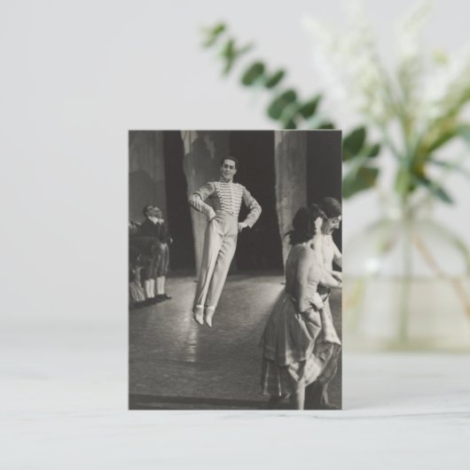 ヴィンテージおもしろいルボーダヌベボロヴァンスカイバレエ ポストカード (スタンド正面)