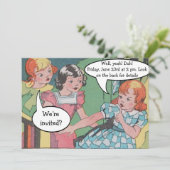 ヴィンテージおもしろいレトロの漫画パーティー 招待状 (スタンド正面)