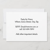 ヴィンテージおもしろいレトロの漫画パーティー 招待状 (裏面)