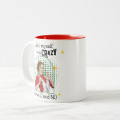 ヴィンテージおもしろいレトロウーマンコーヒーマグ ツートーンマグカップ (正面左)