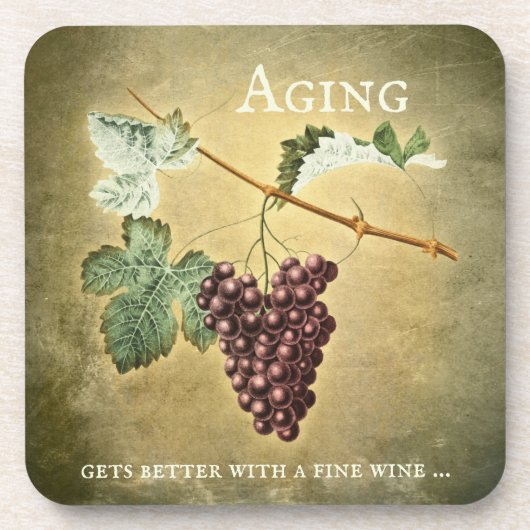 ヴィンテージおもしろいワインコースター コースター (正面)
