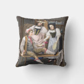 ヴィンテージおもしろいワインセラーのスイスの飲みシーン クッション (裏面)