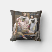 ヴィンテージおもしろいワインセラーのスイスの飲みシーン クッション (正面)