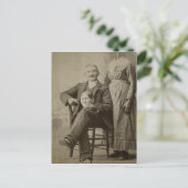 ヴィンテージおもしろい不気味な夫と首のない妻 ポストカード (スタンド正面)