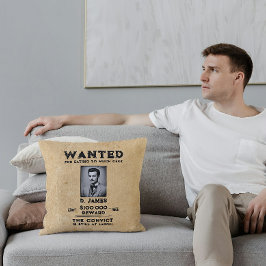 ヴィンテージおもしろい受刑者報酬の指名手配 クッション