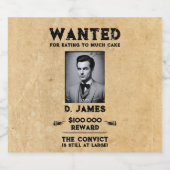 ヴィンテージおもしろい受刑者報酬ウェスタン指名手配シール ビールラベル (シングルラベル)