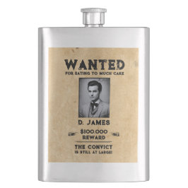 ヴィンテージおもしろい受刑者報酬ウェスタン指名手配 フラスク