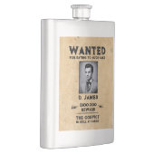 ヴィンテージおもしろい受刑者報酬ウェスタン指名手配 フラスク (右)