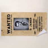 ヴィンテージおもしろい受刑者賞希望誕生日パーティー ビーチタオル (正面)