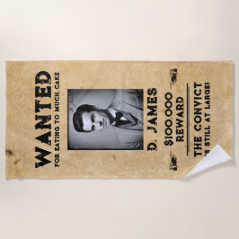 ヴィンテージおもしろい受刑者賞希望誕生日パーティー ビーチタオル