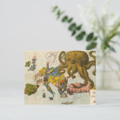 ヴィンテージおもしろい地図 ポストカード (スタンド正面)