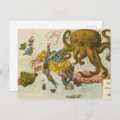 ヴィンテージおもしろい地図 ポストカード (正面/裏面)