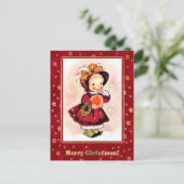 ヴィンテージおもしろい小さな女の子 ポストカード (スタンド正面)