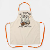 ヴィンテージおもしろい幽霊ドッグトリックまたはハロウィーンの治療 エプロン (正面)